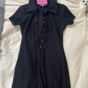 Edikted ribbed black romper